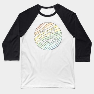 rainbow “think happy thoughts” Baseball T-Shirt